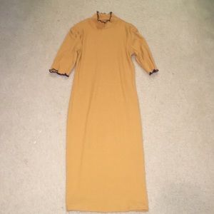 yellow bodycon dress